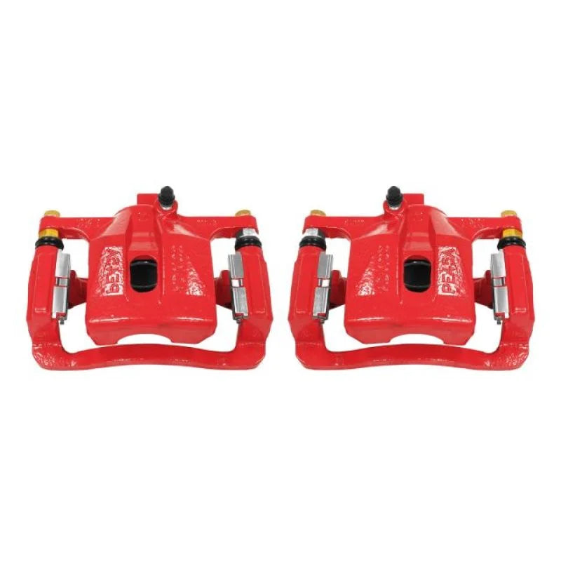 PowerStop Rear Red Calipers w/Brackets - Pair fits 2006-2010 Hummer H3 / H3T - Main Product View