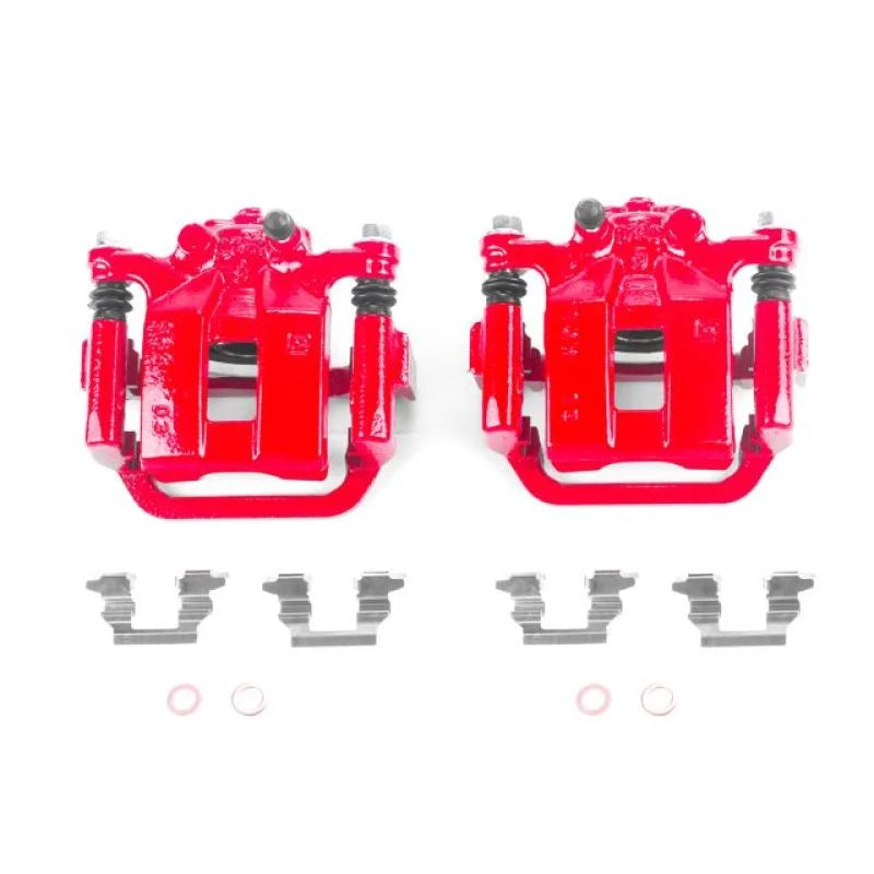 PowerStop Rear Red Calipers w/Brackets - Main Product View