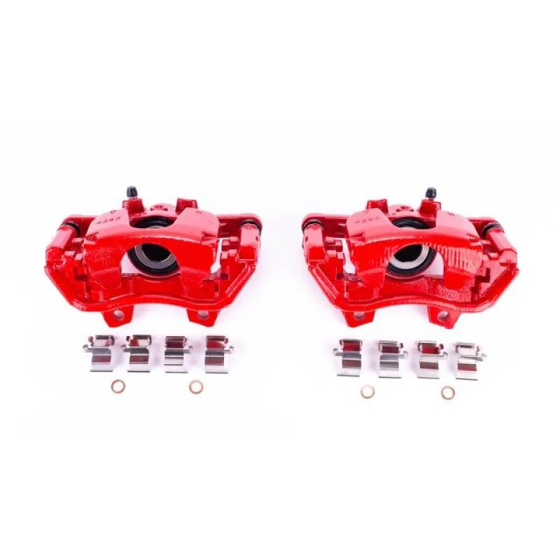 PowerStop Rear Red Calipers w/Brackets - Pair fits 2018-2024 Jeep Wrangler - Main Product View