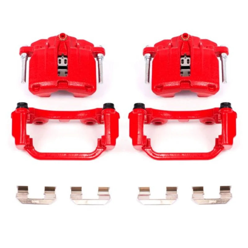 PowerStop Rear Red Calipers w/Brackets Pair fits 2000-2002 Cadillac Deville / 2003-2005 Chevrolet Astro / 1999-2002 2005 C...