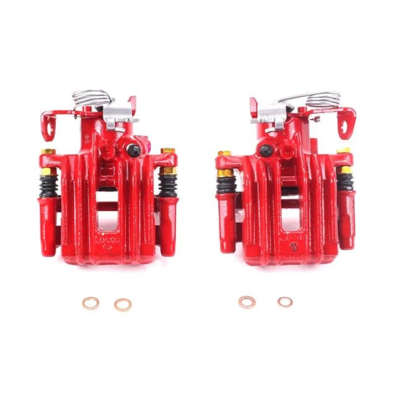 PowerStop Rear Red Calipers w/Brackets Pair fits Audi A6 / 1998-2004 Audi A6 Quattro Avant / 2001-2005 Audi Allroad Quattr...
