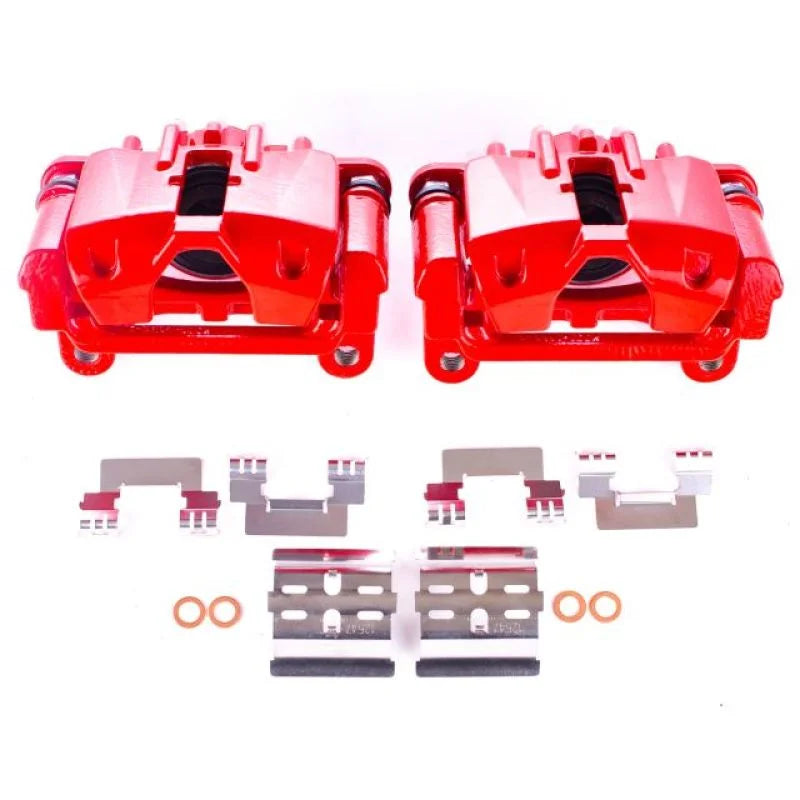 PowerStop Rear Red Calipers w/Brackets - Main Product View