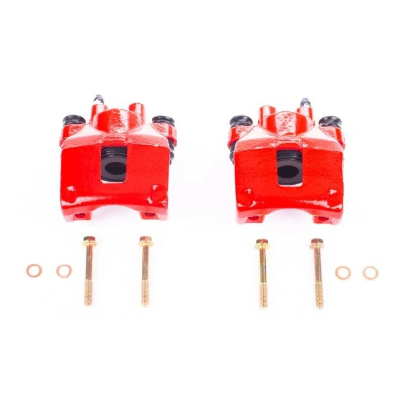 PowerStop Rear Red Calipers w/o Brackets - Pair fits 1994-1998 Jeep Grand / Grand Cherokee - Main Product View