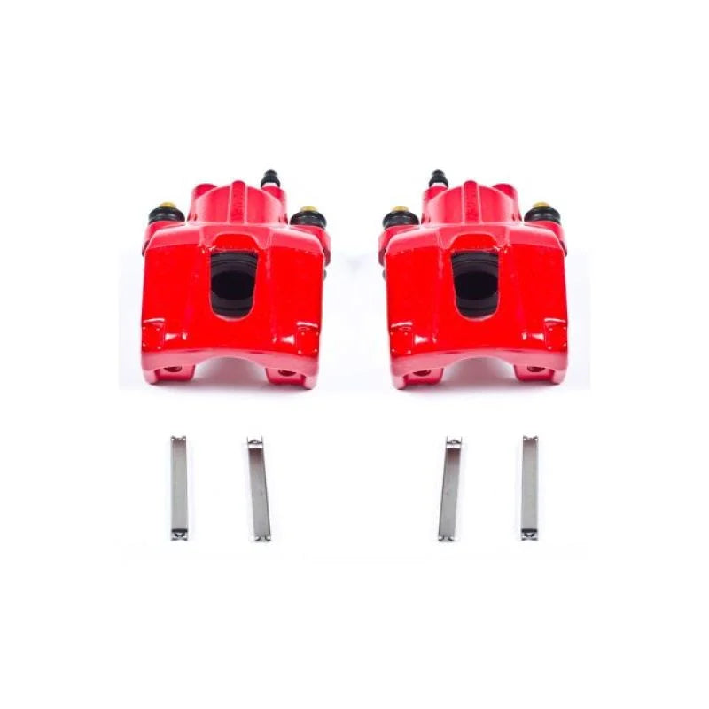 PowerStop Rear Red Calipers w/o Brackets - Pair fits 2005-2010 Jeep Commander / Grand Cherokee - Main Product View