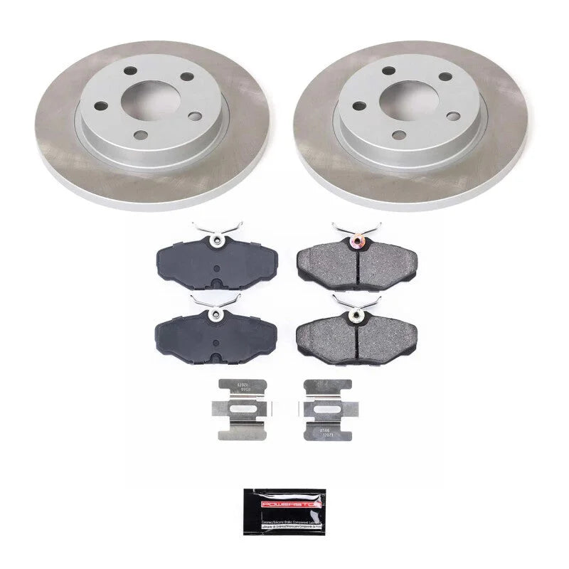 PowerStop Rear Semi-Coated Rotor Kit fits 1993-1997 Ford Taurus / 1993-2004 Ford Taurus LX / 1995 1998 Ford Taurus SE / 20...