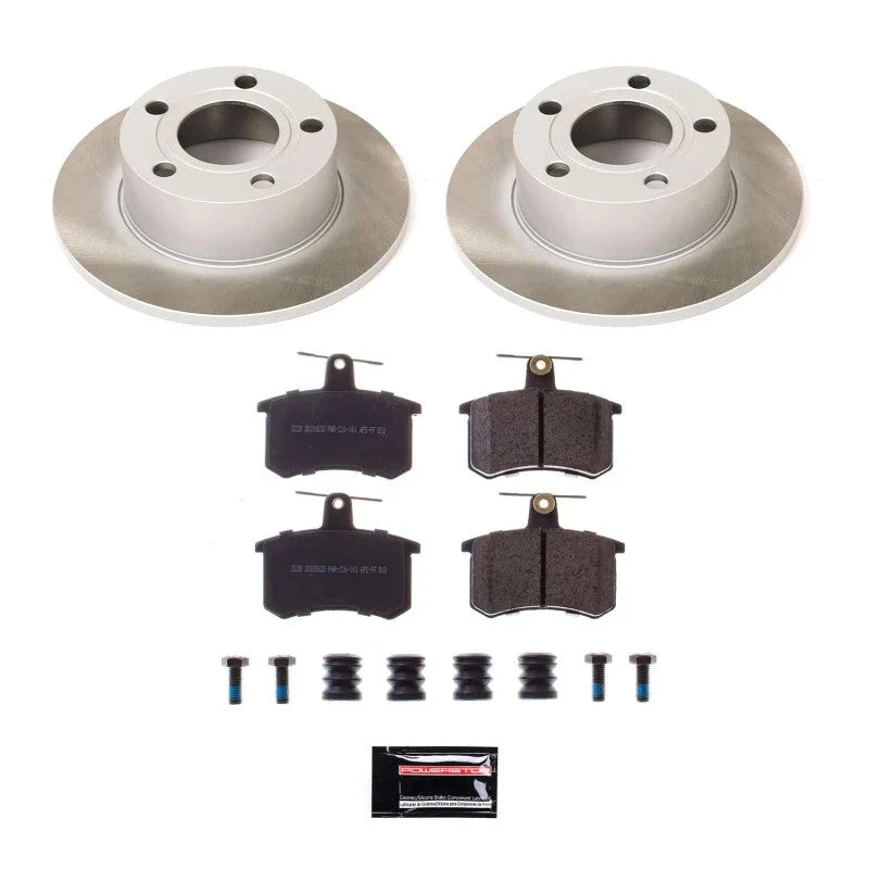 PowerStop Rear Semi-Coated Rotor Kit fits 1995-1998 Audi A6 / A6 Quattro