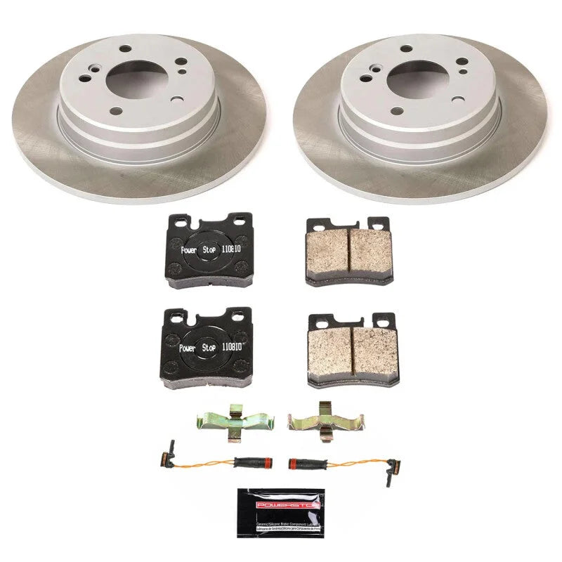 PowerStop Rear Semi-Coated Rotor Kit fits 1996-2000 Mercedes-Benz C280