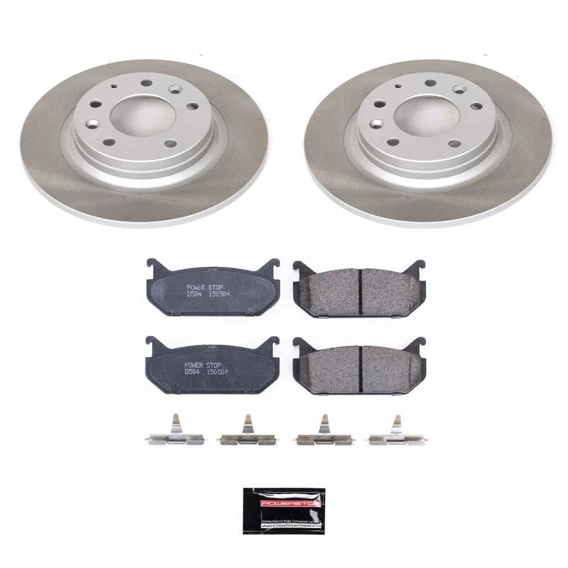 PowerStop Rear Semi-Coated Rotor Kit fits 1998-2002 Mazda 626 ES