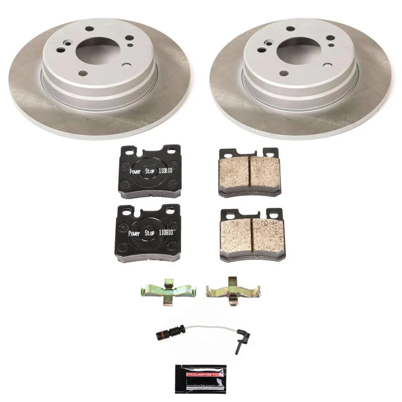 PowerStop Rear Semi-Coated Rotor Kit fits 1999-2000 Mercedes-Benz C230 / 1999-2000 Mercedes-Benz C230 Kompressor