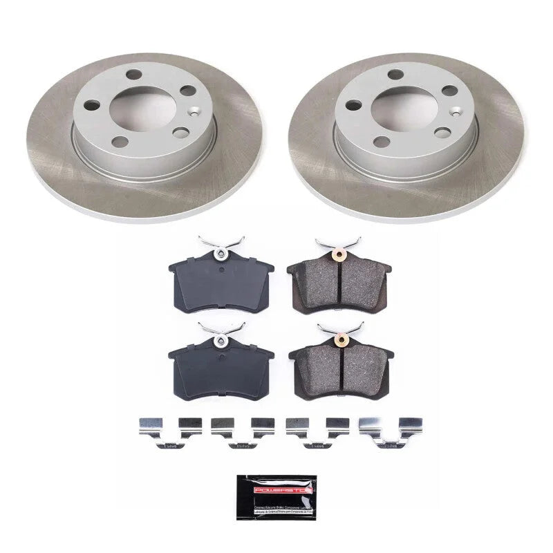 PowerStop Rear Semi-Coated Rotor Kit fits 2000-2006 Audi TT
