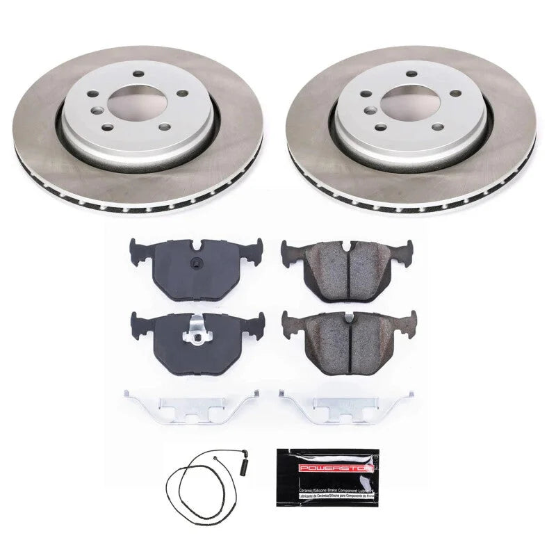PowerStop Rear Semi-Coated Rotor Kit fits 2001-2006 BMW 330CI / 2001-2005 BMW 330I / 2001-2005 BMW 330XI