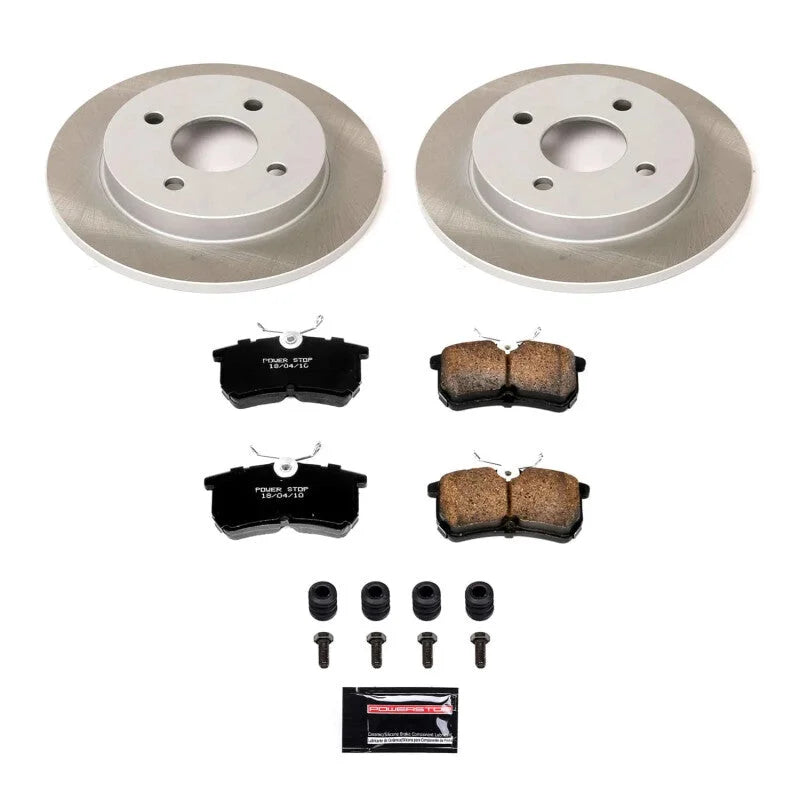 PowerStop Rear Semi-Coated Rotor Kit fits 2001-2007 2014-2019 Ford Fiesta / Focus