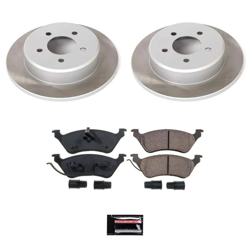PowerStop Rear Semi-Coated Rotor Kit fits 2001-2007 Chrysler Town & / 2006 2007 Dodge Caravan / 2003-2007 Dodge Caravan C/...