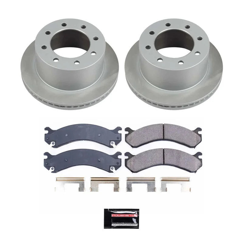 PowerStop Rear Semi-Coated Rotor Kit fits 2001-2010 Chevrolet Silverado 3500 / 2001-2010 GMC Sierra 3500