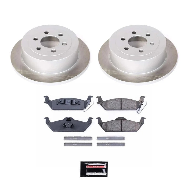 PowerStop Rear Semi-Coated Rotor Kit fits 2003-2004 Dodge Dakota