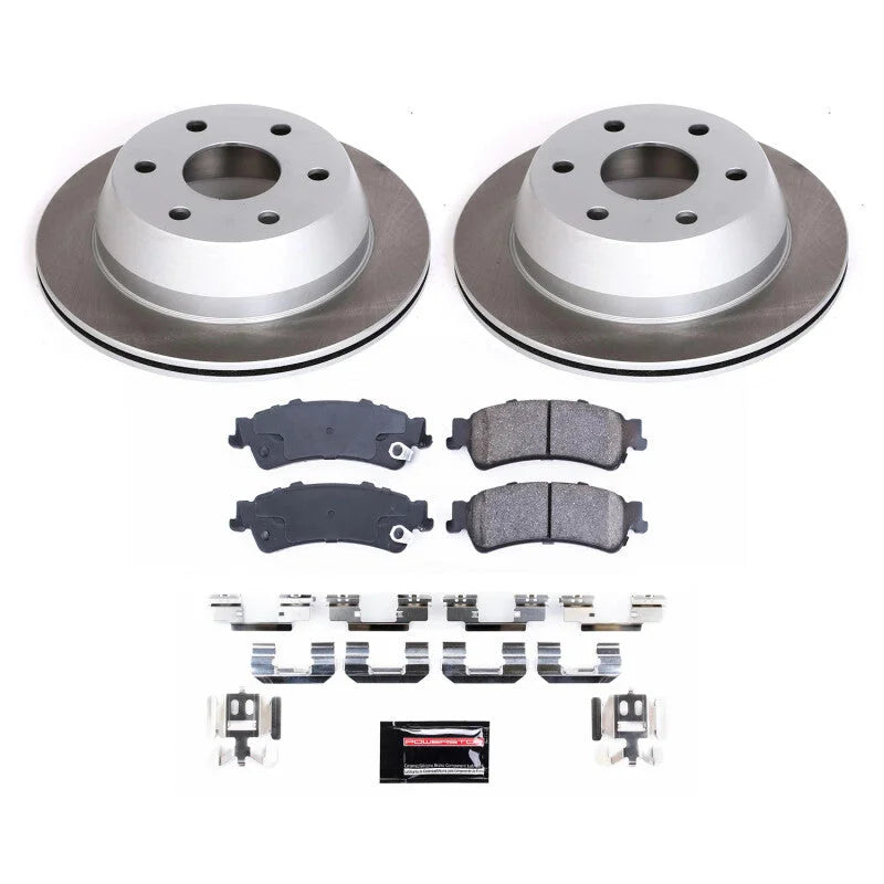 PowerStop Rear Semi-Coated Rotor Kit fits 2003-2005 Chevrolet Astro / 2002 Chevrolet Avalanche 1500 / 1999-2007 Chevrolet ...