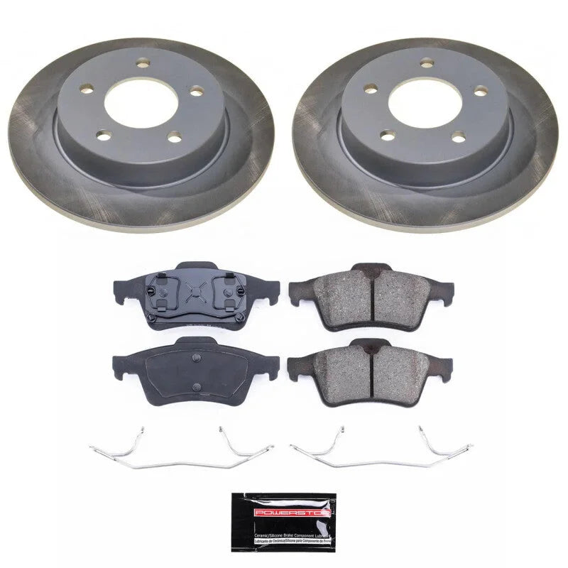 PowerStop Rear Semi-Coated Rotor Kit fits 2004-2005 Mazda 3 I