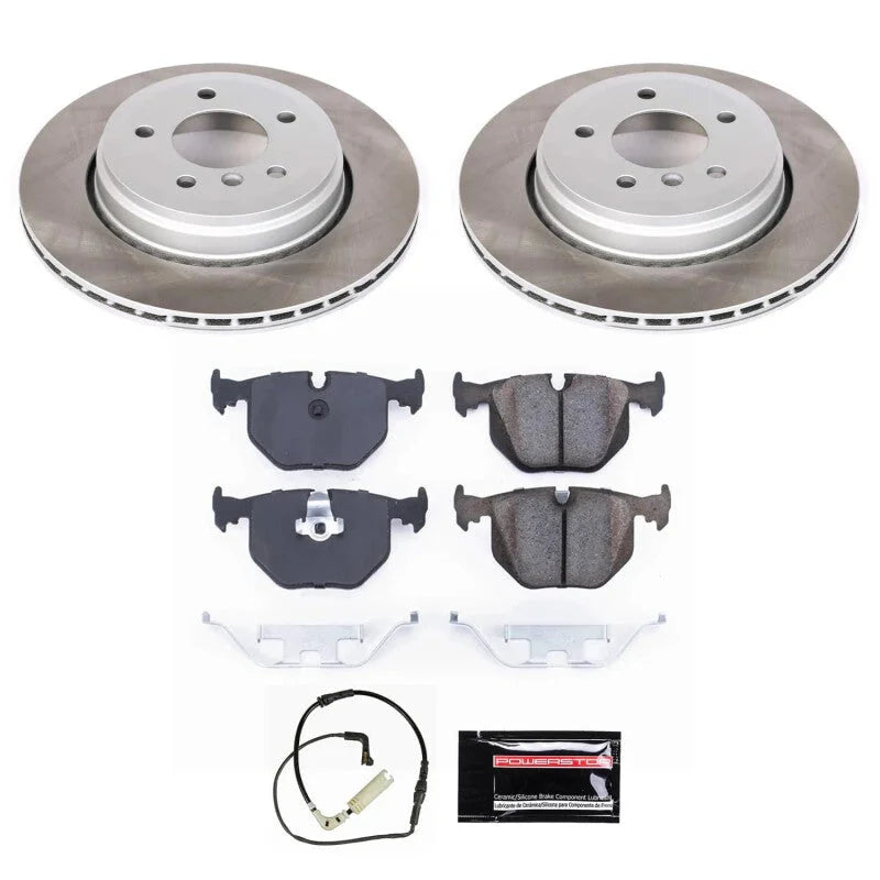 PowerStop Rear Semi-Coated Rotor Kit fits 2004-2007 BMW 525I / 530I / 2008-2009 BMW 528I