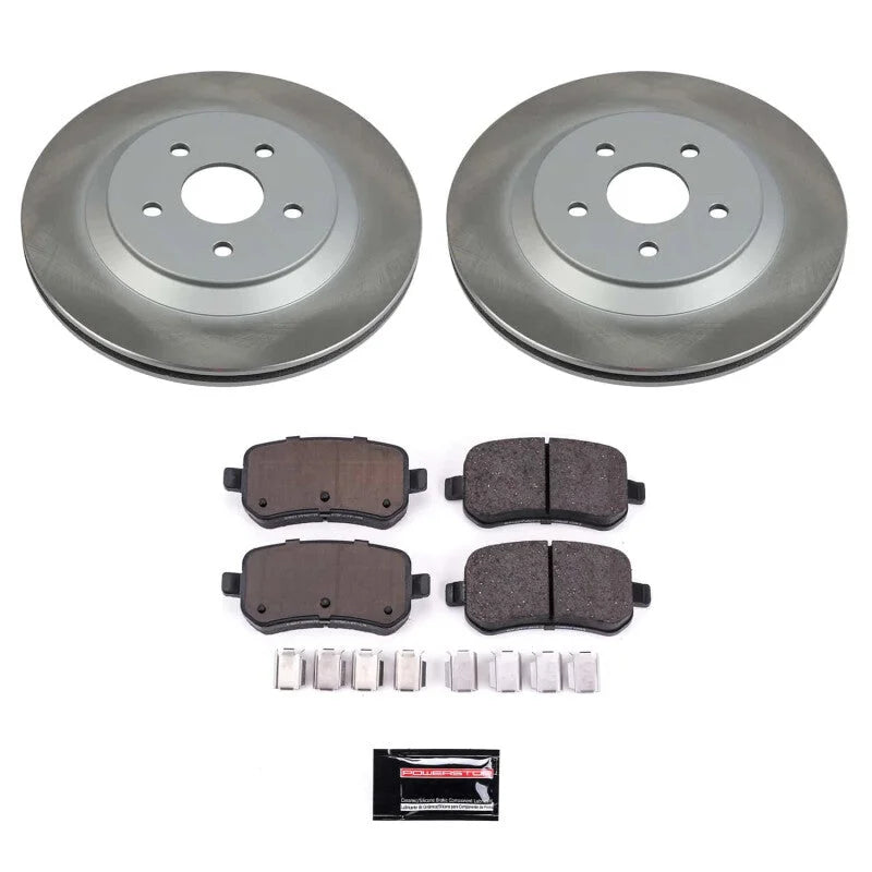 PowerStop Rear Semi-Coated Rotor Kit fits 2004-2007 Ford Freestar / 2004-2005 Ford Freestar S / 2004 Mercury Monterey / 20...