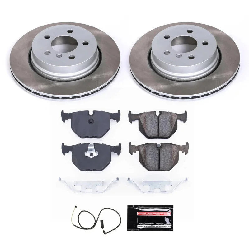 PowerStop Rear Semi-Coated Rotor Kit fits 2004-2010 BMW X3