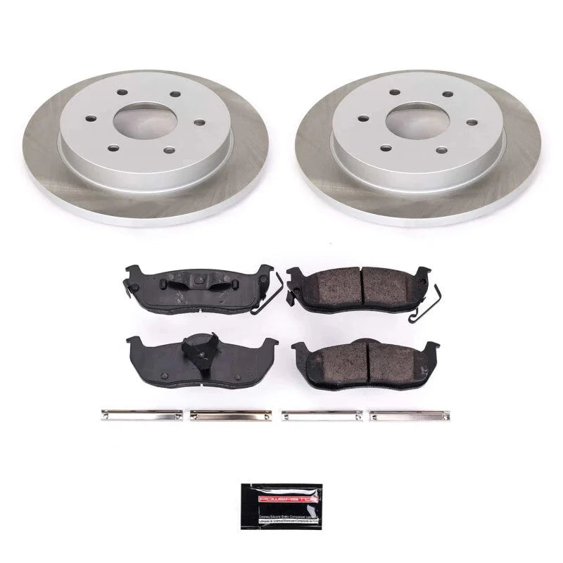 PowerStop Rear Semi-Coated Rotor Kit fits 2004-2010 Infiniti QX56 / 2005-2009 Nissan Armada LE / 2010-2015 Nissan Armada P...