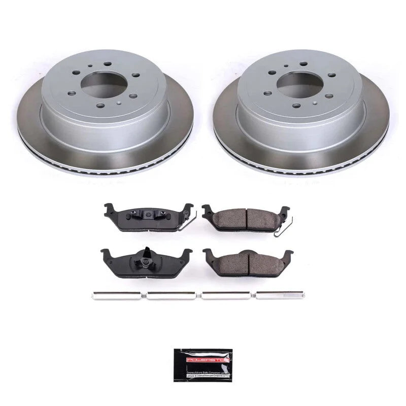 PowerStop Rear Semi-Coated Rotor Kit fits 2004-2011 Ford F-150 / 2006-2008 Lincoln Mark LT