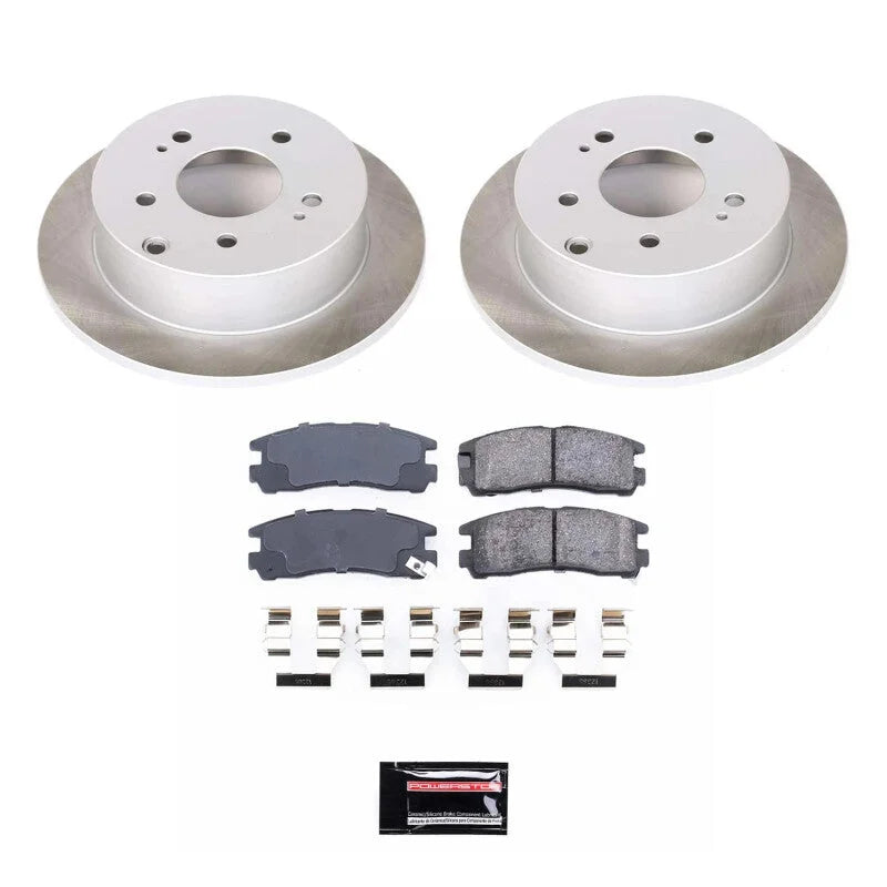 PowerStop Rear Semi-Coated Rotor Kit fits 2004-2012 Mitsubishi Eclipse / Galant