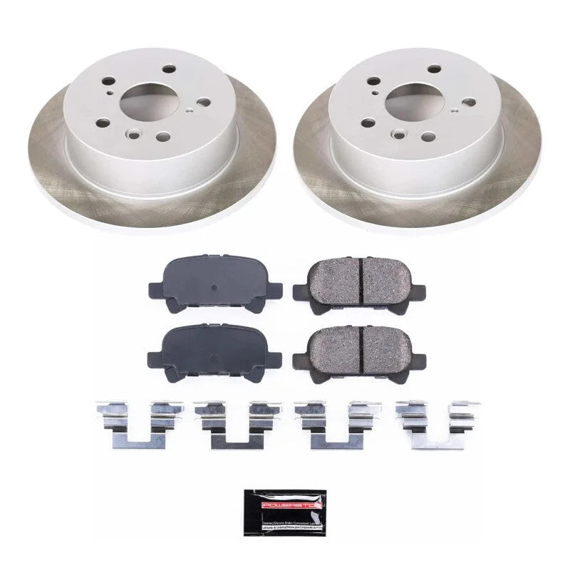 PowerStop Rear Semi-Coated Rotor Kit fits 2005-2007 Toyota Avalon / 2002-2006 Toyota Camry / 2004-2008 Toyota Solara
