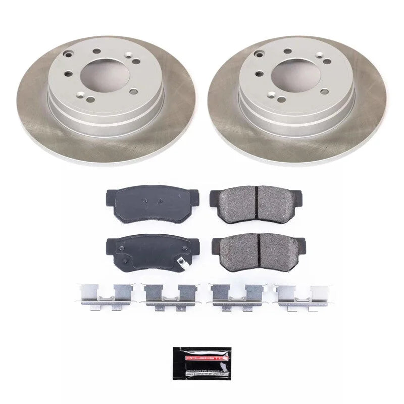 PowerStop Rear Semi-Coated Rotor Kit fits 2006-2008 Hyundai Sonata