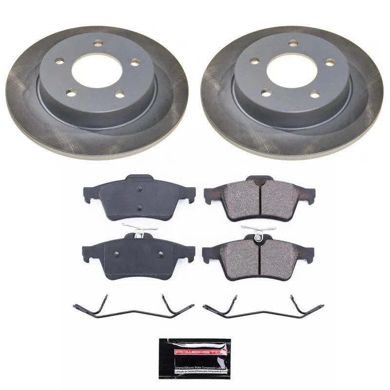 PowerStop Rear Semi-Coated Rotor Kit fits 2006-2013 Mazda 3 i