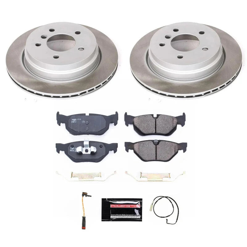 PowerStop Rear Semi-Coated Rotor Kit fits 2006 BMW 325XI