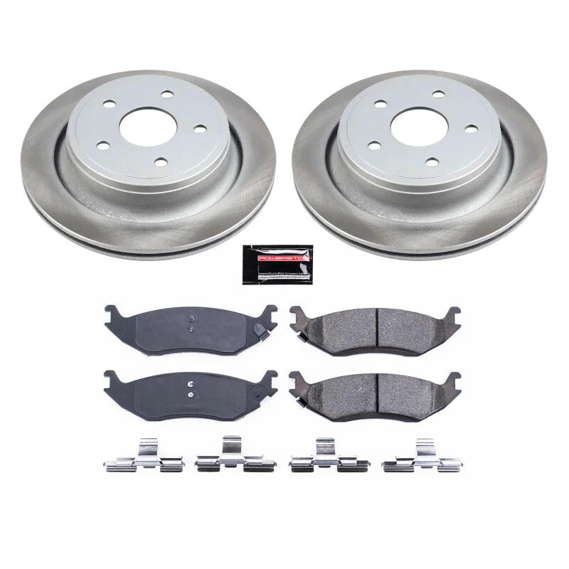 PowerStop Rear Semi-Coated Rotor Kit fits 2007-2009 Chrysler Aspen LIMITED / 2006-2008 Dodge DURANGO Adventurer / 2004-200...