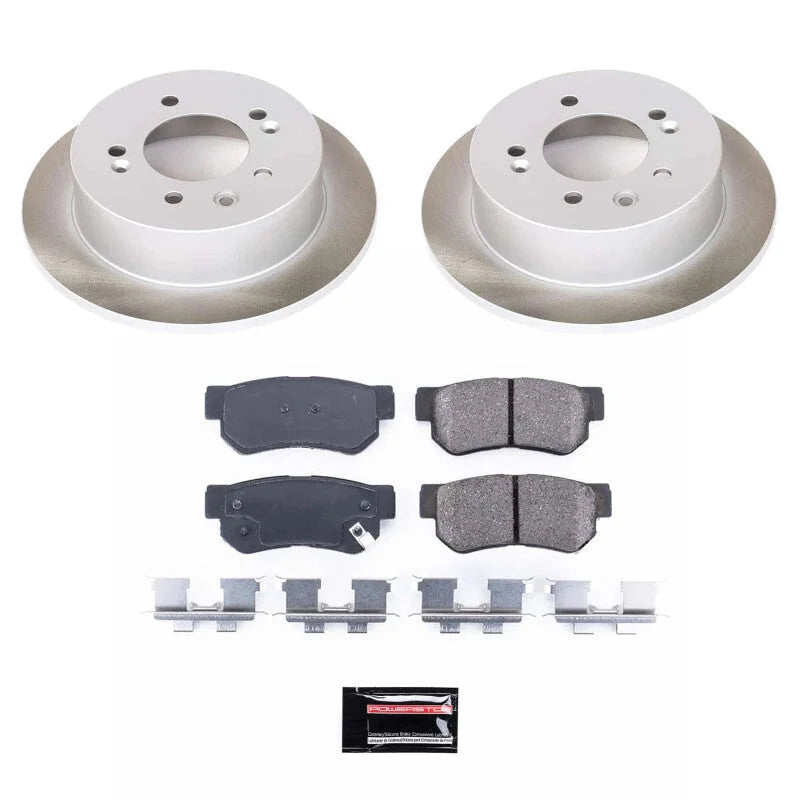 PowerStop Rear Semi-Coated Rotor Kit fits 2007-2010 Hyundai Elantra