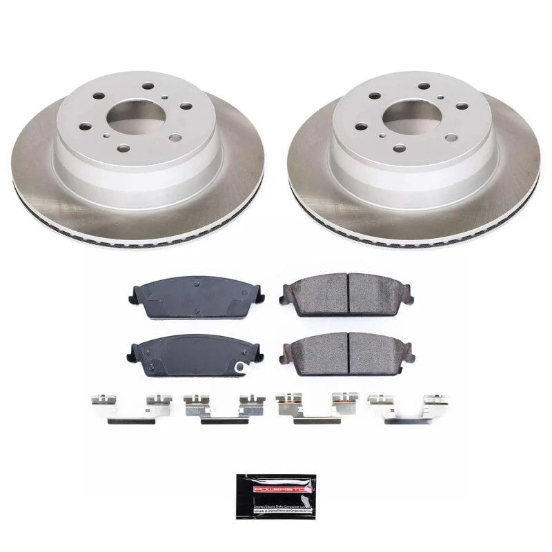 PowerStop Rear Semi-Coated Rotor Kit fits 2007-2014 Cadillac Escalade / 2009-2013 Cadillac Escalade Hybrid / 2011-2014 Cad...
