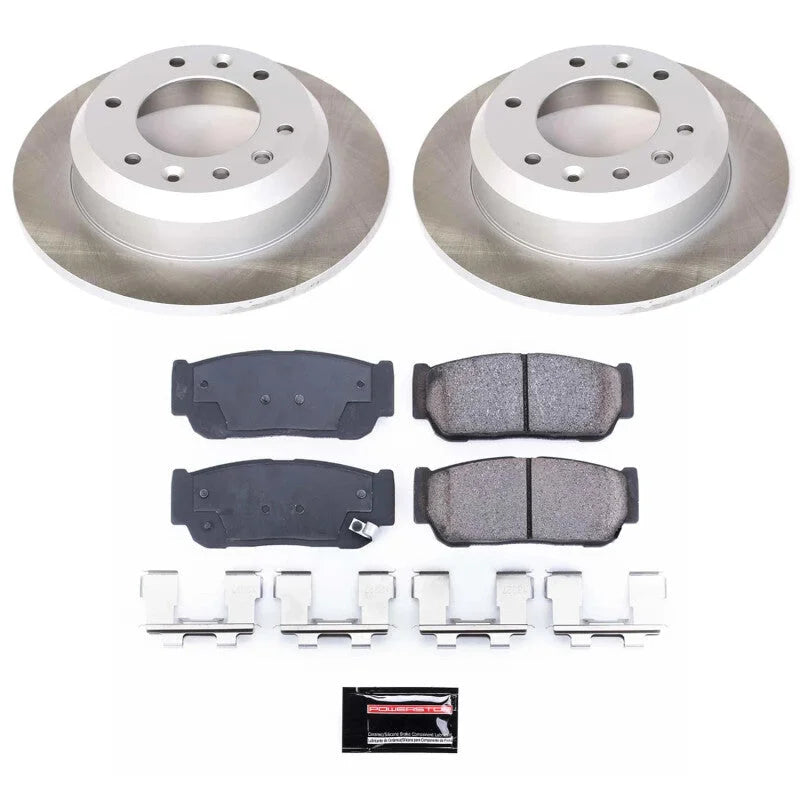 PowerStop Rear Semi-Coated Rotor Kit fits 2007 Hyundai Entourage Gls / 2006 Kia Sedona EX