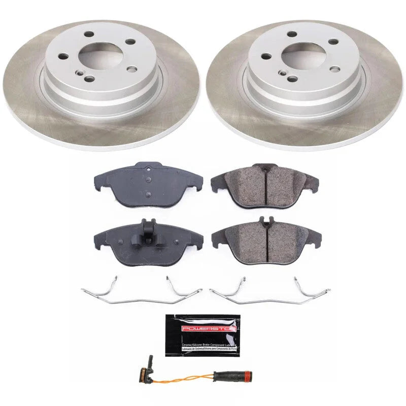 PowerStop Rear Semi-Coated Rotor Kit fits 2008-2015 Mercedes-Benz C250 / C300