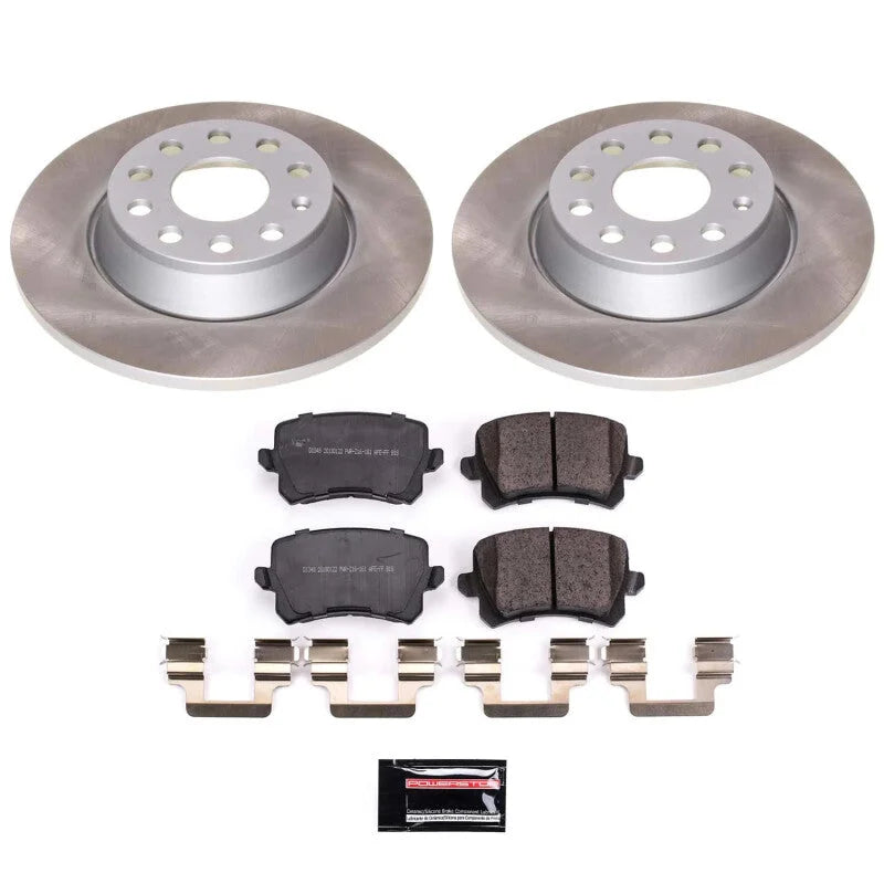 PowerStop Rear Semi-Coated Rotor Kit fits 2009 Volkswagen Passat / 2009 Volkswagen Passat Komfort