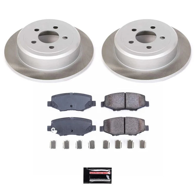 PowerStop Rear Semi-Coated Rotor Kit fits 2010 Dodge Nitro Detonator / 2007-2009 Dodge Nitro R/T / 2009-2011 Dodge Nitro S...
