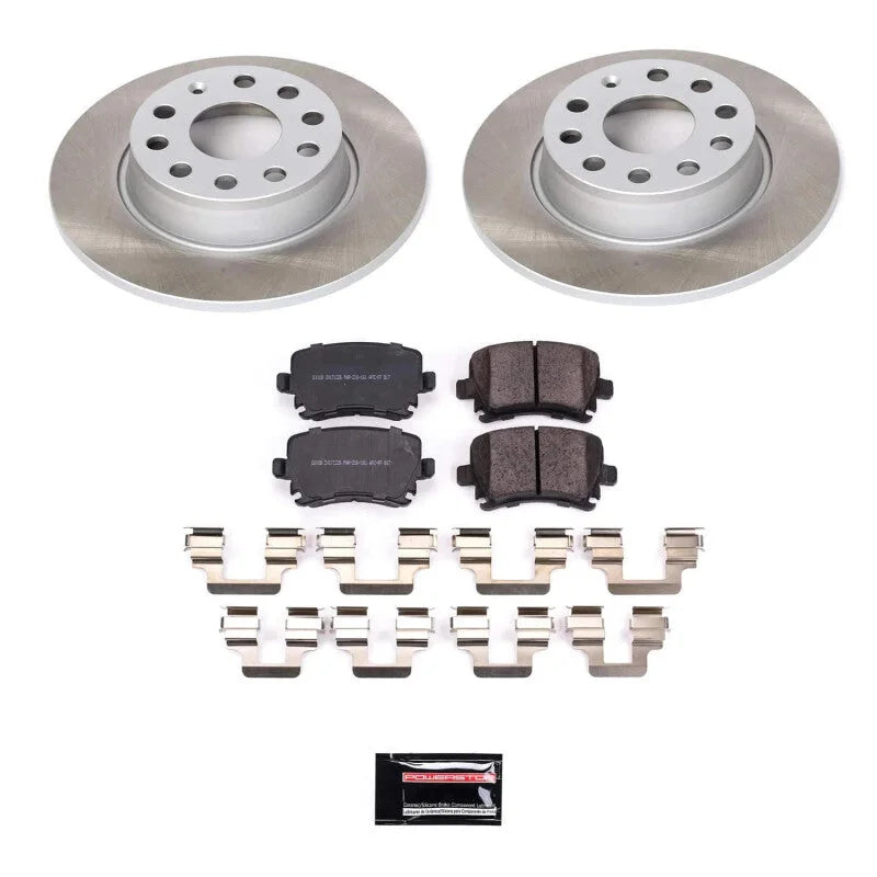 PowerStop Rear Semi-Coated Rotor Kit fits 2010 Volkswagen Golf