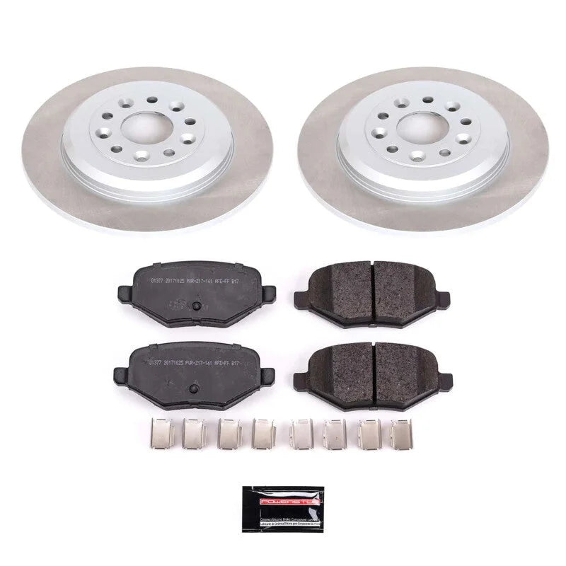 PowerStop Rear Semi-Coated Rotor Kit fits 2011 2012 Ford Edge / 2011-2019 Ford Explorer / 2013-2019 Ford Explorer SPORT / ...