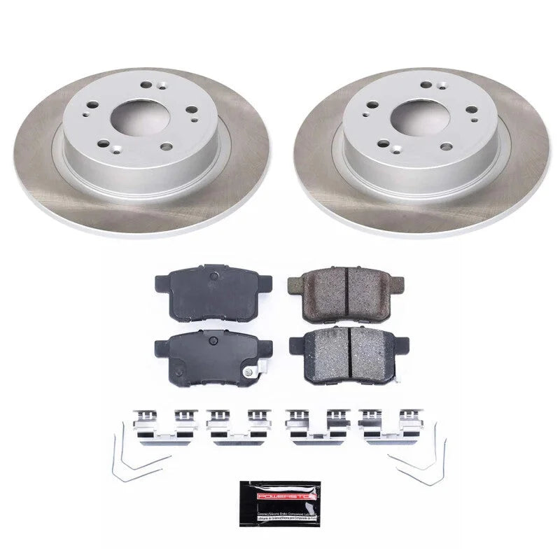 PowerStop Rear Semi-Coated Rotor Kit fits 2011-2014 Acura TSX / 2011-2017 Honda Accord EX / 2014 2015 Honda Accord Hybrid ...