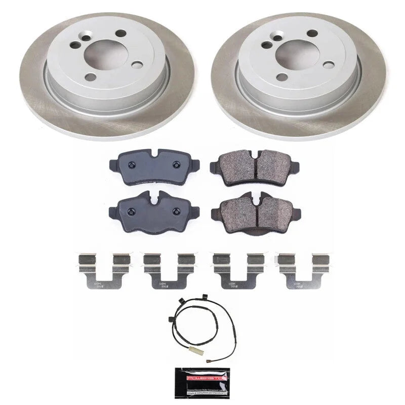 PowerStop Rear Semi-Coated Rotor Kit fits 2011-2015 Mini Cooper