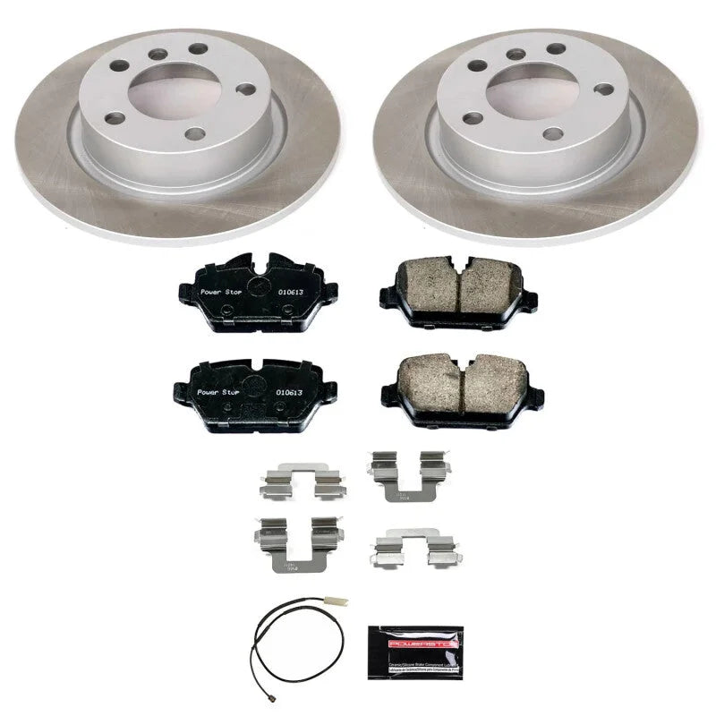 PowerStop Rear Semi-Coated Rotor Kit fits 2011-2016 Mini Cooper Countryman / 2013-2016 Mini Cooper Paceman