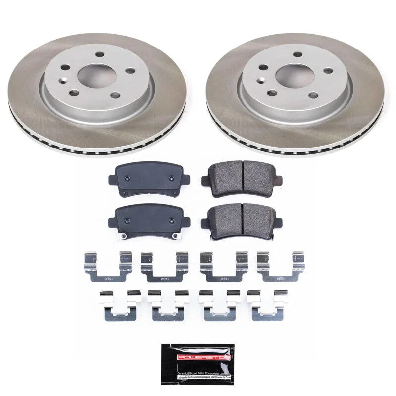 PowerStop Rear Semi-Coated Rotor Kit fits 2012-2016 Buick LaCrosse / 2010 2011 Buick LaCrosse CX / 2012 Buick LaCrosse Con...
