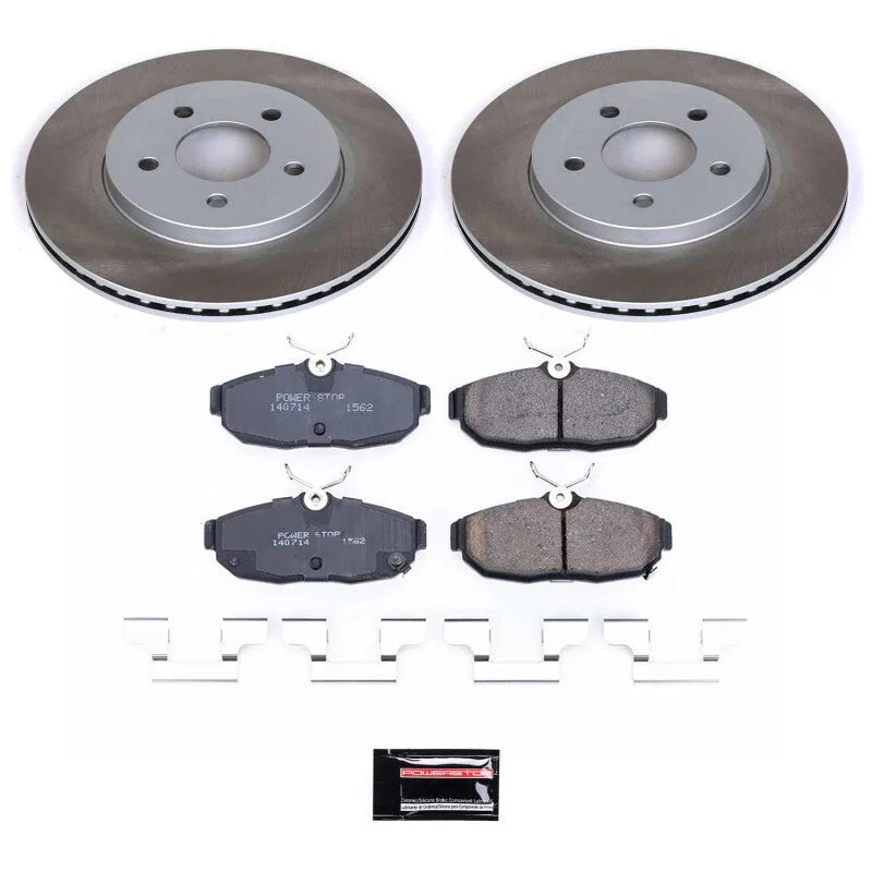 PowerStop Rear Semi-Coated Rotor Kit fits 2012 Ford Mustang / 2012 Ford Mustang Shelby GT500