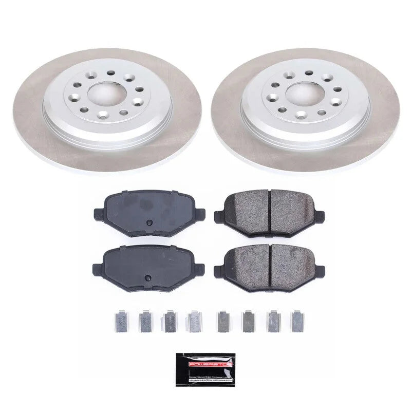 PowerStop Rear Semi-Coated Rotor Kit fits 2013 2014 Ford Edge / 2010-2019 Lincoln Mkt / 2013-2015 Lincoln Mkx