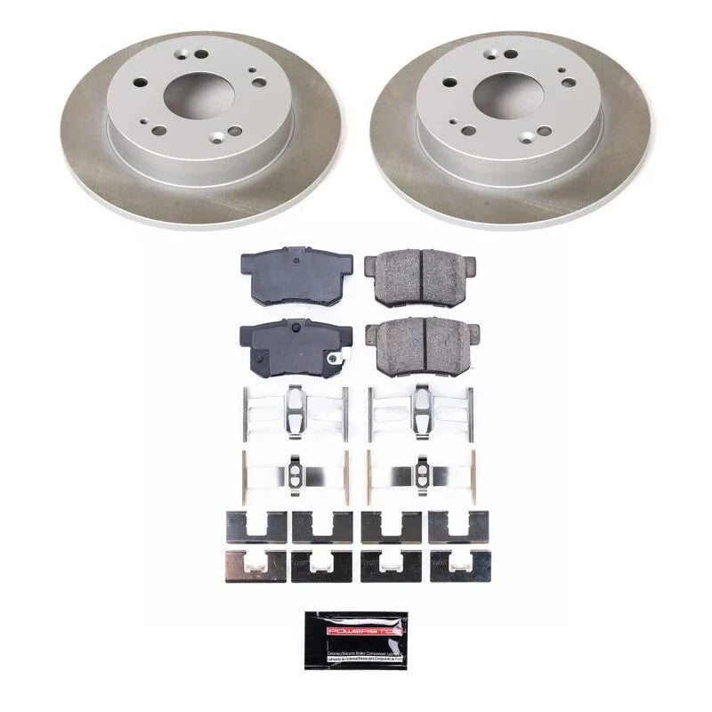 PowerStop Rear Semi-Coated Rotor Kit fits 2013-2015 Acura ILX / 2013-2014 Acura ILX Hybrid / 2006-2015 Honda Civic EX / 20...