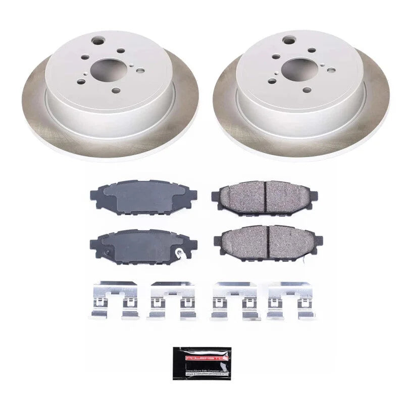 PowerStop Rear Semi-Coated Rotor Kit fits 2013-2016 Subaru BRZ / 2009-2013 Subaru Forester / 2008-2014 Subaru Impreza / 20...