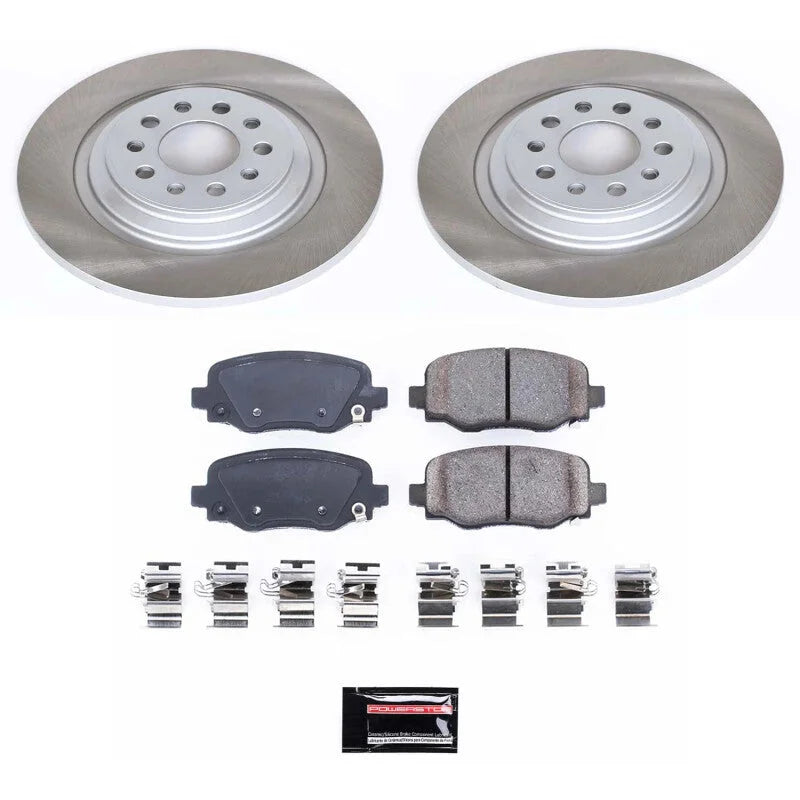 PowerStop Rear Semi-Coated Rotor Kit fits 2014-2023 Jeep Cherokee