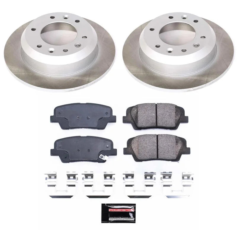 PowerStop Rear Semi-Coated Rotor Kit fits 2014 Kia Sedona EX / 2007-2008 Hyundai Entourage Gls / 2007 Hyundai Entourage SE...
